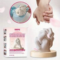 Zestaw do Odlewu Splecionych Dłoni + Pojemnik do Wykonania Odlewu