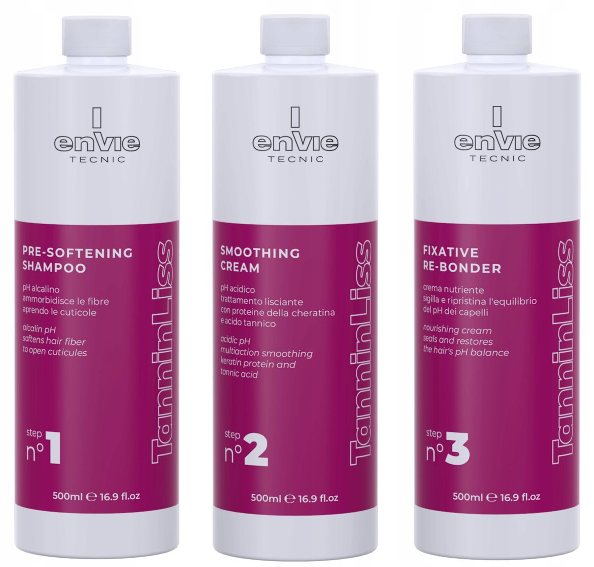 Empik Zestaw Do Prostowania Włosów Keratynowe Prostowanie Keratyna Envie 3x500 ml