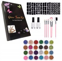 ZESTAW DO ROBIENIA TATUAŻY SZABLONY TATUAŻE BROKATOWE TYMCZASOWY DLA DZIECI