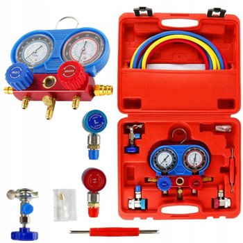 Zestaw Do Sprawdzania Szczelności Klimatyzacji Tester Napełniania Miernik - KRAFT&DELE
