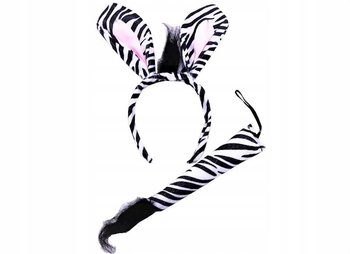 ZESTAW DO STROJU ZEBRA OPASKA Z USZAMI I OGON - Tropic
