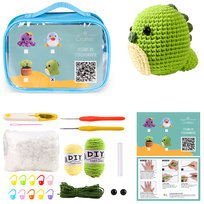 Zestaw Do Szydełkowania Instrukcja Włóczka Szydełko Gotowy Projekt Dinozaur