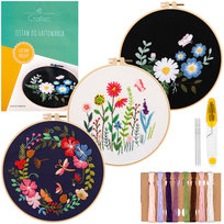 Zestaw do wyszywania haftowania z gotowymi wzorami 3 szt.