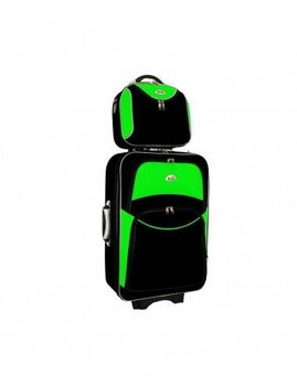Zestaw Duża walizka PELLUCCI RGL 773 L + Kuferek L Czarno zielona - Inna marka