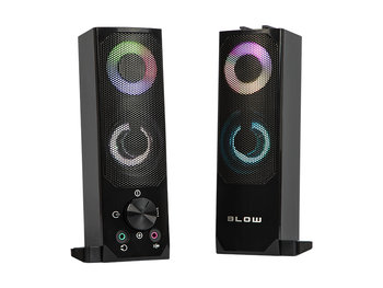 Zestaw dwóch głośników komputerowych Bluetooth moduł 2IN1  LED RGB - Blow