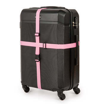 Zestaw dwóch pasów bagażowych zabezpieczających do walizki Solier SA50 180 x 3 cm - różowy - Solier