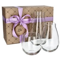 Zestaw dwóch wazonów ze świecznikiem zestaw prezentowy Lile Iris LI-016G