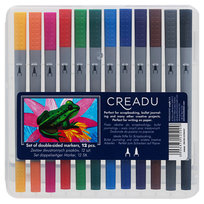 Zestaw dwustronnych pisaków, 12 kolorów, Creadu