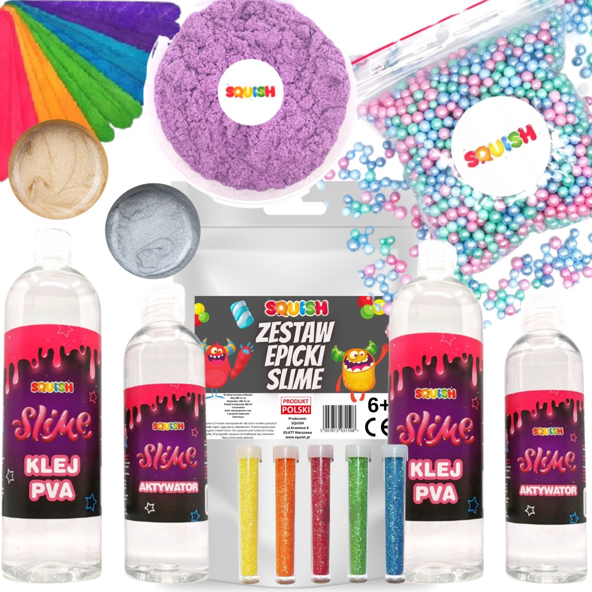 Klej Do Slime 1 Litr Zestaw Epicki Slime Do Glutków Prezent Klej 1 Litr - Squish | Sklep