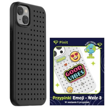 ZESTAW ETUI PINIT DYNAMIC + EMOJI PINIPHONE 14 / 15 / 13 6.1 CZARNY/BLACK WZÓR 3 - Inny producent