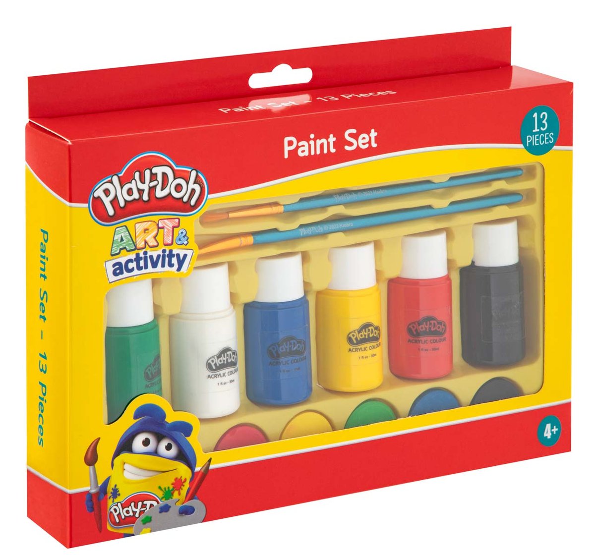 Zdjęcia - Rysowanie Zestaw farb, 13 szt. Play-Doh: 6 x 30 ml farby akrylowej