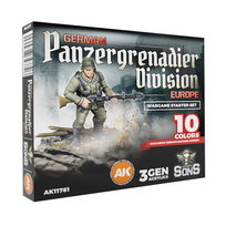 Zestaw Farb 3Gen Acrylics German Panzergrenadier Division Europe Z Figurką, Ak Interactive, 10X17Ml Inna marka