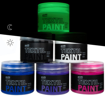 Zestaw farb 6x50ml, do ciemnych tkanin - GALAXY - PAINT-IT