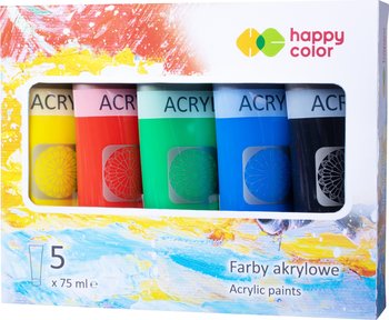 Zestaw Farb Akrylowych 5 Szt X 75 Ml Mix A Happy Color - Happy Color