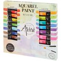 Zestaw Farb Akwarele 16 X 12 Ml Paleta Pędzle
