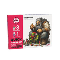 Zestaw farb Starter z pędzelkiem, AK Quick Gen, 9x18ml Inna marka