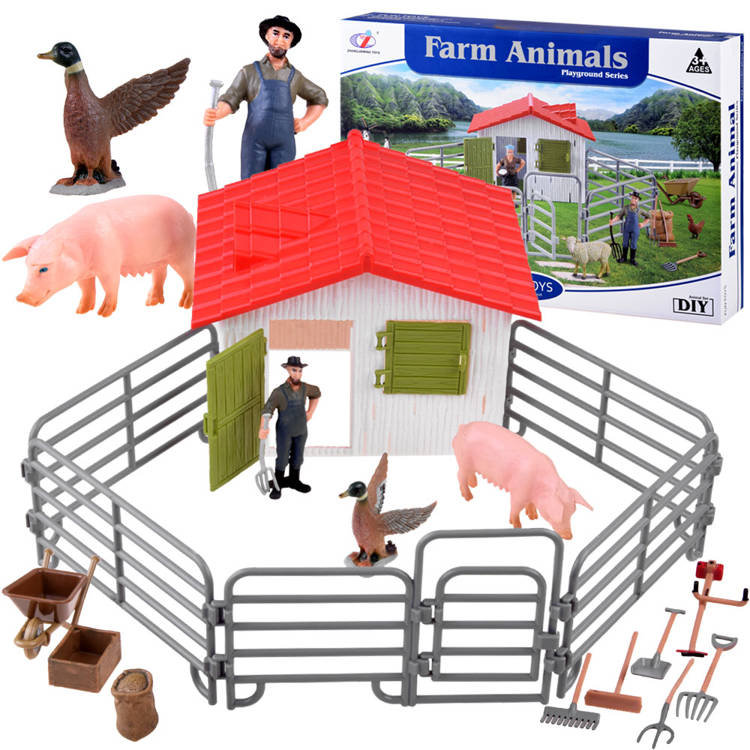 Zdjęcia - Figurka / zabawka transformująca Farma Zestaw  stodoła figurki zwierząt ZA4297A 
