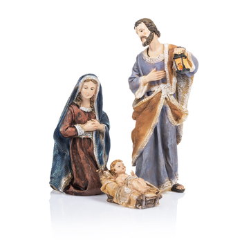 Zestaw Figur Do Szopki Święta Rodzina Bożonarodzeniowa Dekoracja Boże Narodzenie Szopka Św. Józef 30 Cm Maryja Jezusek Dzieciątko Jezus   - Święte Miasto