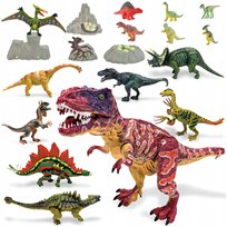 Zestaw Figurek Dinozaury 20Szt Ruchome Duże Na Prezent T-Rex Tyranozaur