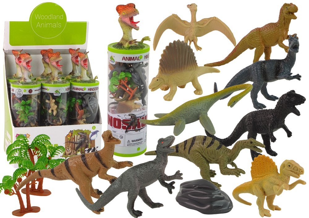 Zdjęcia - Figurka / zabawka transformująca Park Zestaw Figurek Dinozaury w Tubie  Akcesoria 12 El. 