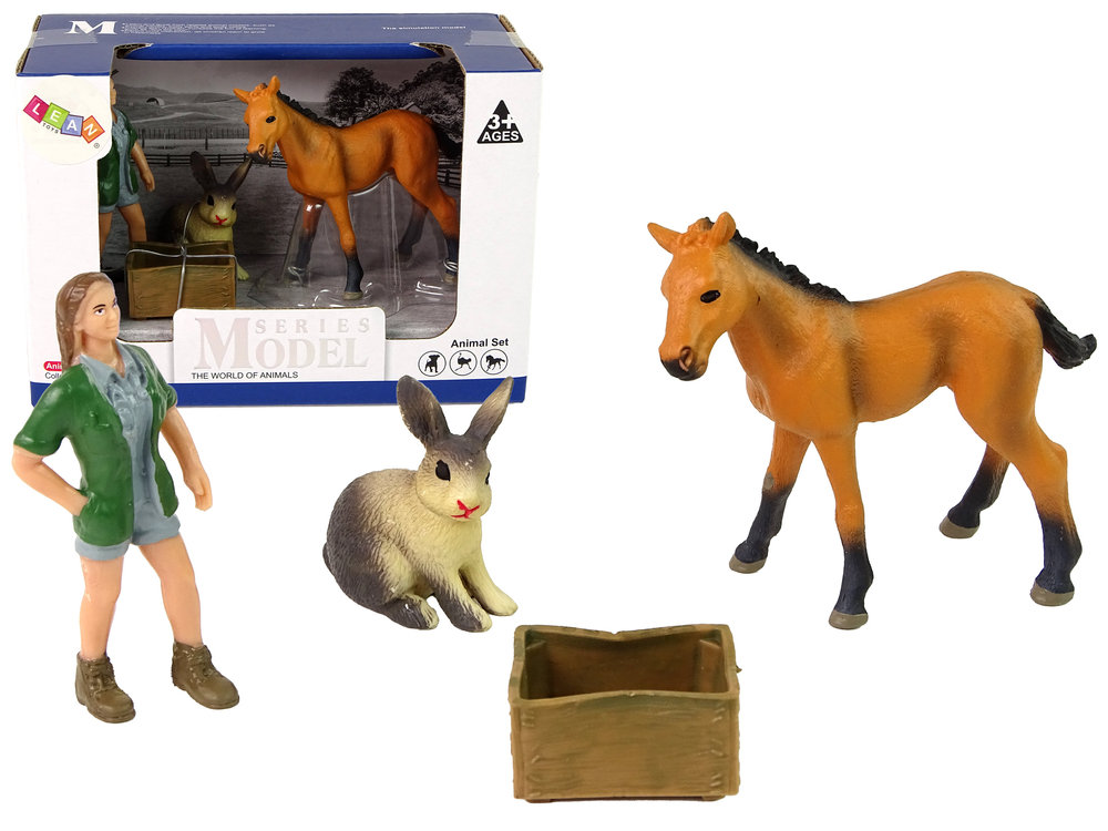 Zdjęcia - Figurka / zabawka transformująca LEAN Toys Zestaw Figurek Koń Jasny Zwierzęta. 