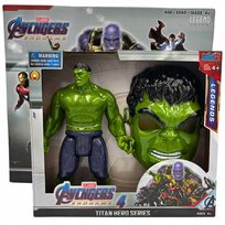 Zestaw Figurka Hulk Zabawka Kolekcjonerska Avengers Marvel + Maska