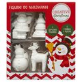 Zestaw Figurki Do Malowania, Creative Christmas, 4 Gipsowe Figurki - Empik