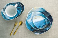 Zestaw filiżanek 100 ml ze spodkami dla 2 osób 4 el. Stone Age Baltic LB94 (7203)