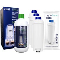Zestaw Filtr Wody Do Ekspresu Aquafloow Longi Delonghi, 3 Szt. + Odkamieniacz 500 Ml