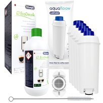 Zestaw Filtr Wody Do Ekspresu Aquafloow Longi Do Ekspesu Delonghi Dinamica, 5 Szt. + Odkamieniacz Delonghi Ecodacalk 500 Ml + Czyścik