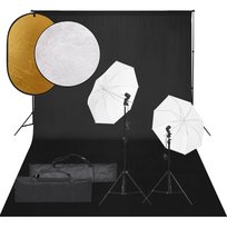 Zestaw fotograficzny - 2x lampa, 2x parasolka, 2x