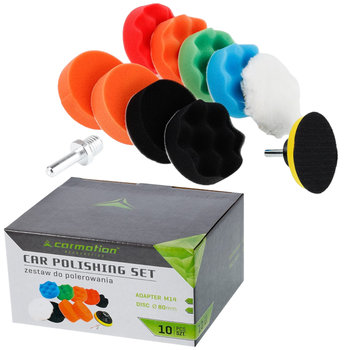 Zestaw Gąbek Polerskich Pady Na Wiertarkę Wkrętarkę Do Polerowania Lakieru 80Mm - Carmotion