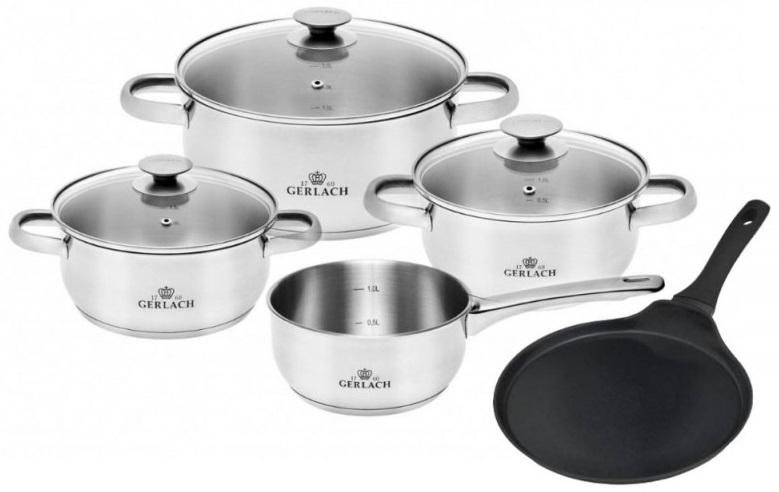 Gerlach Padella Per Crêpes Harmony Classic 28cm - Antiaderente Ceralon Con Fondo Universale (Induzione, Gas, Elettrico) - 3