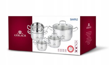 Zestaw garnków Gerlach Simple 9 elementów - Gerlach
