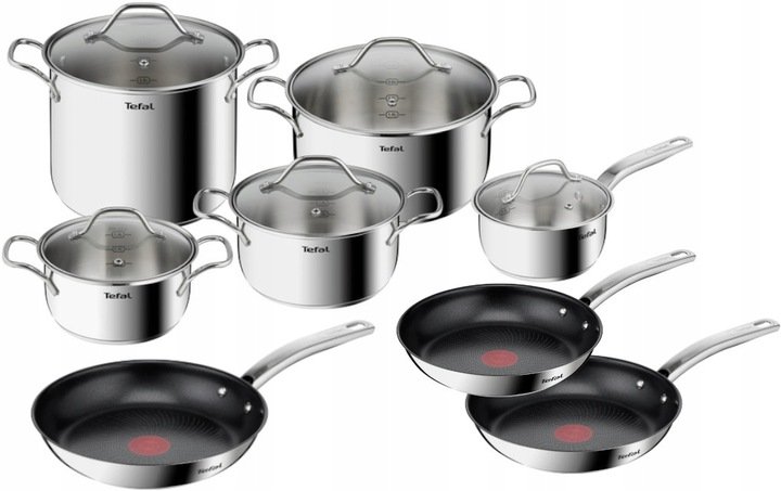 Tefal Intuition Topfset 7 Teilig Test Zestaw Garnków TEFAL Intuition + Patelnie Intuition 13El. - Tefal