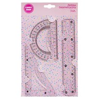 Zestaw geometryczny, Candy Shop, Bezbarwne, 3 szt.