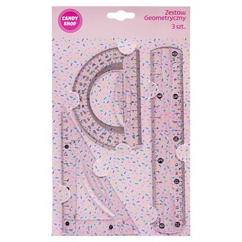 Zestaw geometryczny, Candy Shop, Bezbarwne, 3 szt. - Empik