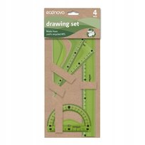 Zestaw geometryczny KEYROAD linijka 30cm,kątomierz 10cm,ekierka 13cm i 18cm