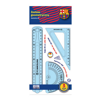 Zestaw geometryczny linijka kątomierz FC Barcelona - Astra