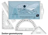 Zestaw geomteryczny, Academy, 4 elementy, Interdruk