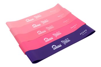 Zestaw gum do ćwiczeń PINK POWER 5 sztuk - Majestic Sport