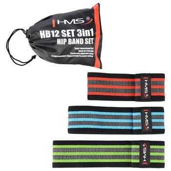 Zestaw gum materiałowych 3 szt. Hip Band HMS HB12 - HMS