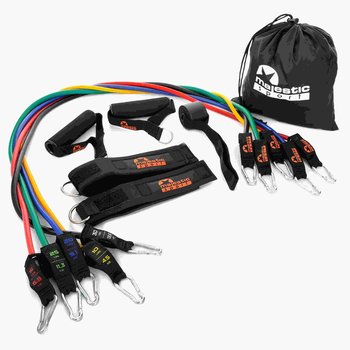 Zestaw gum oporowych do ćwiczeń ekspander Majestic Sport /5 sztuk/ - Majestic Sport