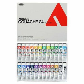 Zestaw Gwaszy Artist Acrylic Gouache 24K Holbein D416 - holbein