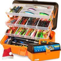 Zestaw Haczyki Spławik Skrzynka Wędkarska Duża Spinning Akcesoria Przynęty