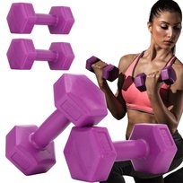 Zestaw Hantli Hantle Bitumiczne Ciężarki do Ćwiczeń Fitness Siłownia 2x 1kg