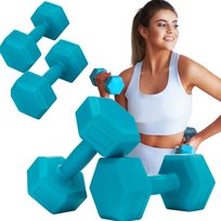 Zestaw Hantli Hantle Bitumiczne Ciężarki do Ćwiczeń Fitness Siłownia 2x 2kg