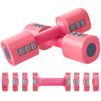 Zestaw hantli regulowanych SPORTNOW 4 w 1, hantle 1-2,5 kg z uchwytem antypoślizgowym, kwadratowy zestaw metalowych hantli, hantle, zestaw hantli do domu, siłowni, treningu siłowego