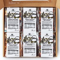 Zestaw herbat OWOCOWYCH z hibiskusem na prezent z okienkiem MANGO-TANGO