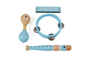Zestaw instrumentów dla dzieci, drewniany, niebieski, Magni - Magni